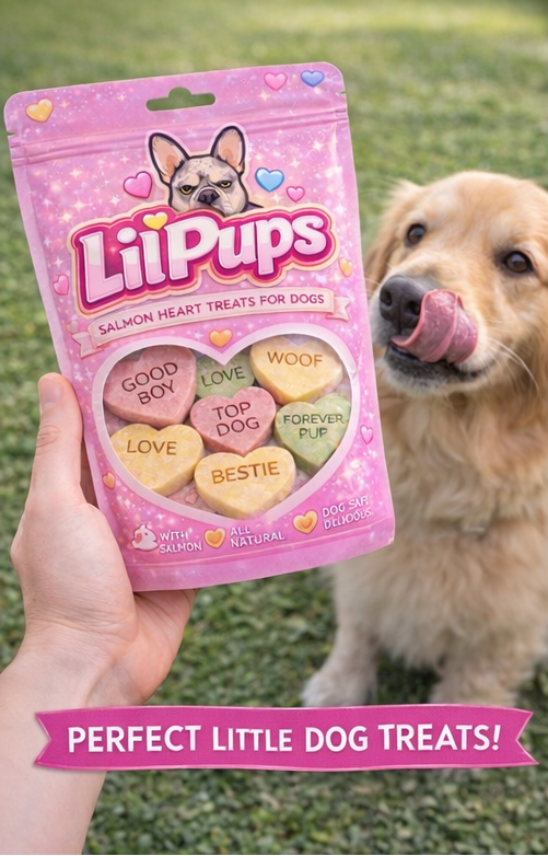 LilPups – Salmon Heart Treats for Dogs (Pre-Order)