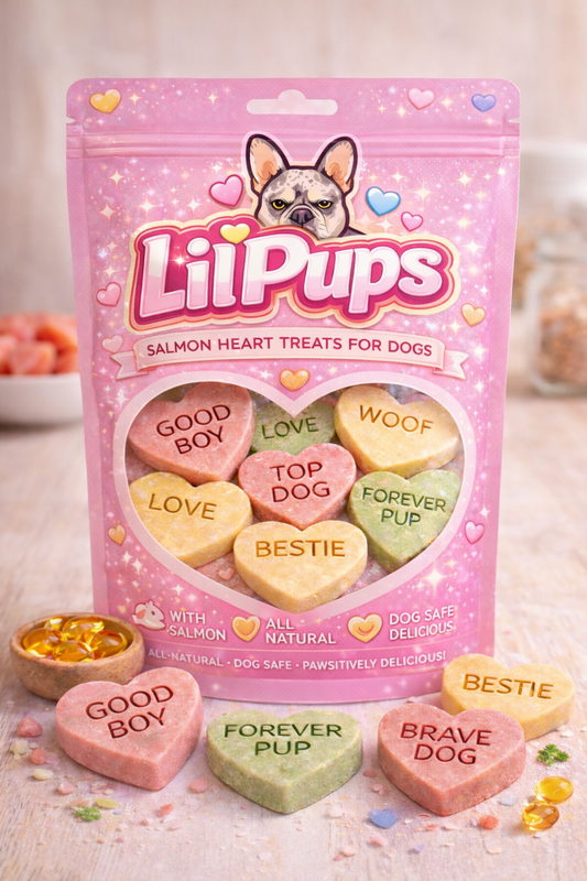 LilPups – Salmon Heart Treats for Dogs (Pre-Order)