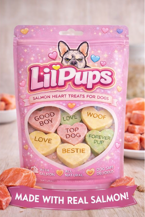 LilPups – Salmon Heart Treats for Dogs (Pre-Order)